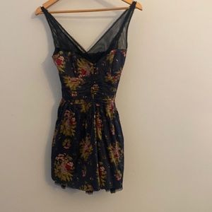 Free people floral mini dress with ‘crinoline’